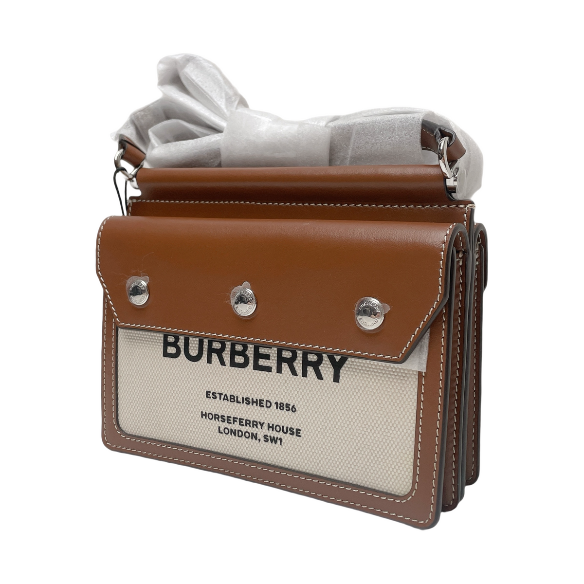 BURBERRY MINI HORSEFERRY PRINT TITILE BAG