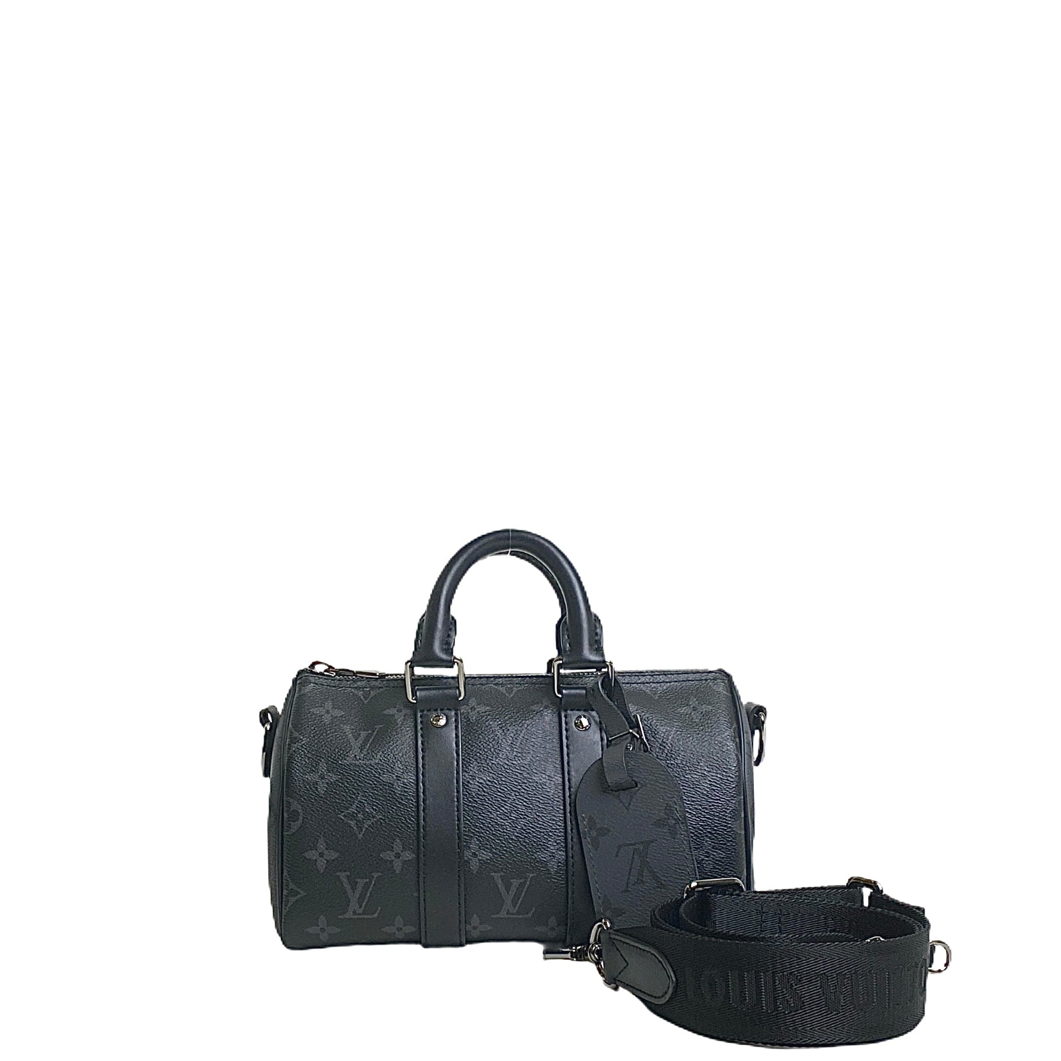 LV KEEPALL BANDOULIERE 25 MONOGRAM ECLIPSE