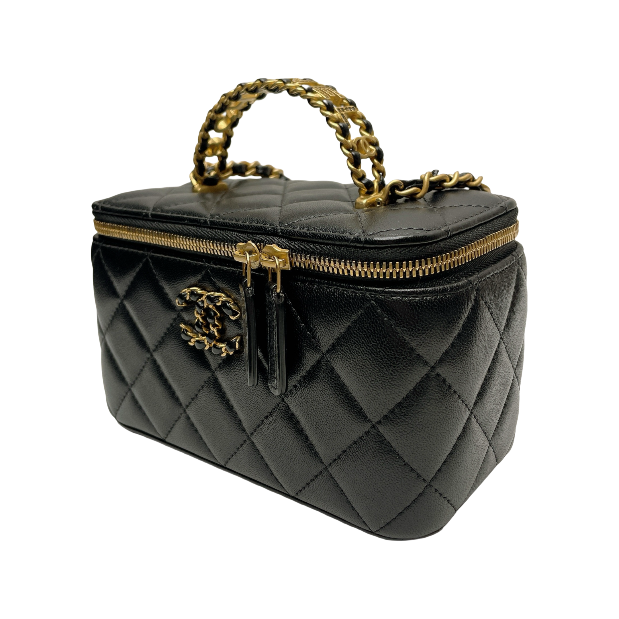 CHANEL VANITY WITH CHAIN TOP HANDLE