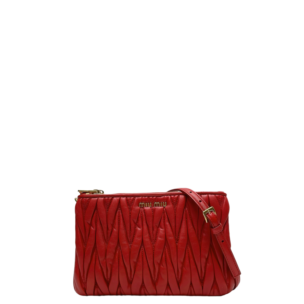 MIUMIU MATELASSÉ LEATHER SHOULDER BAG