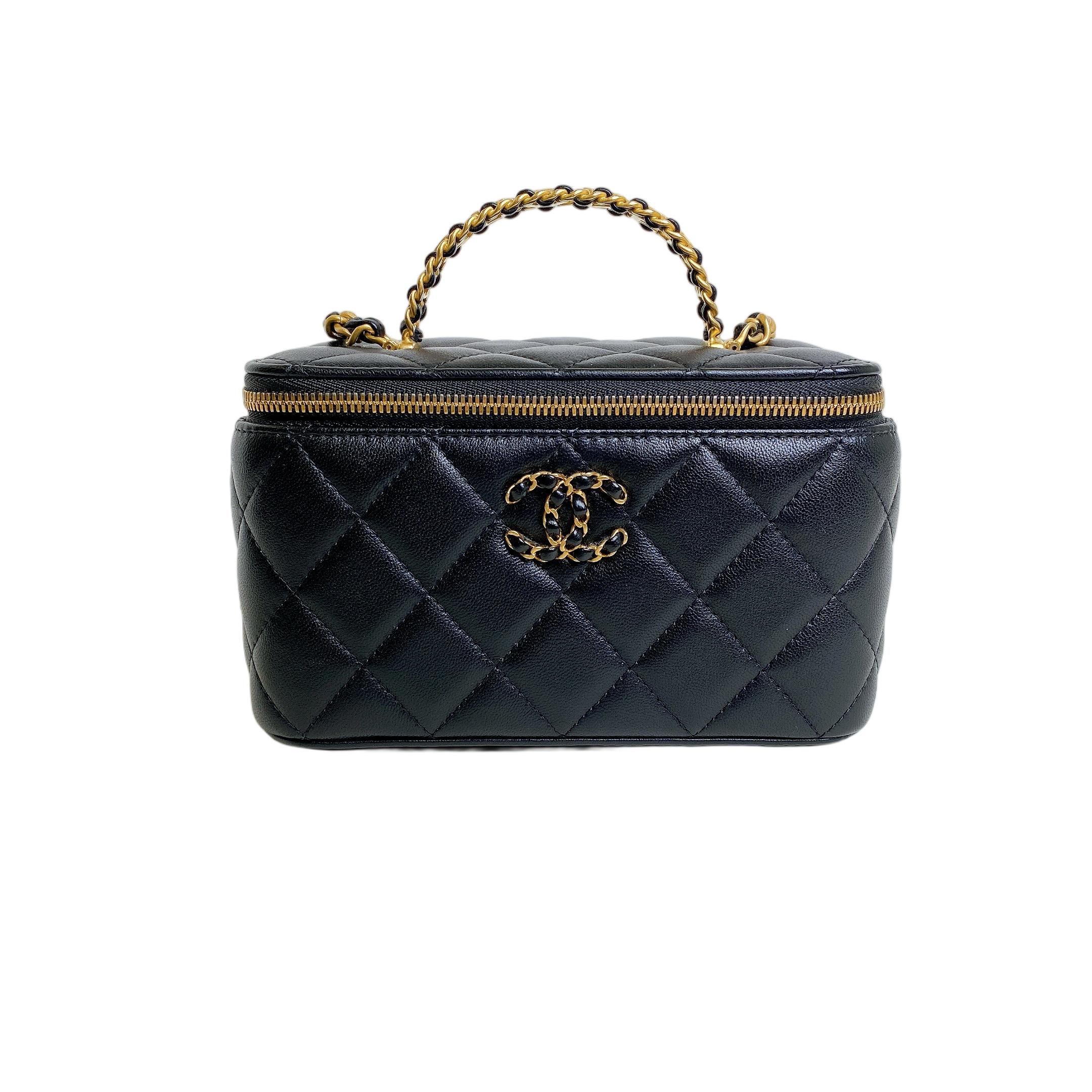 CHANEL VANITY WITH CHAIN TOP HANDLE