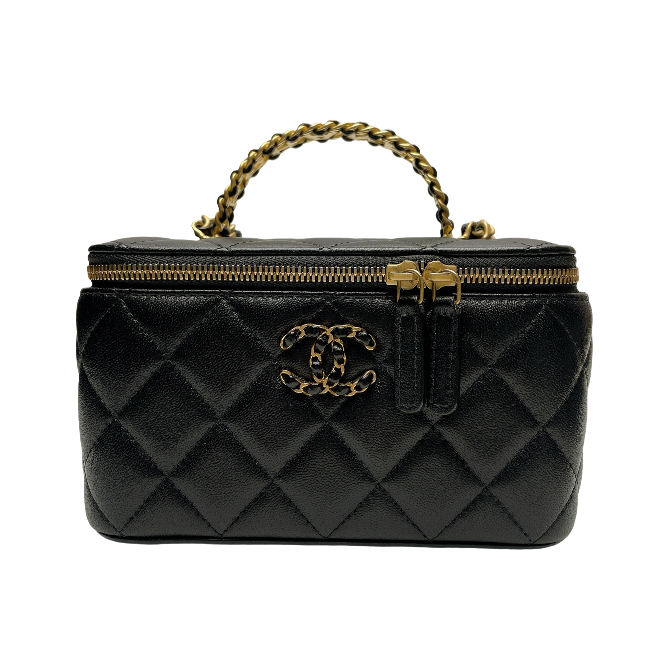 CHANEL VANITY WITH CHAIN TOP HANDLE