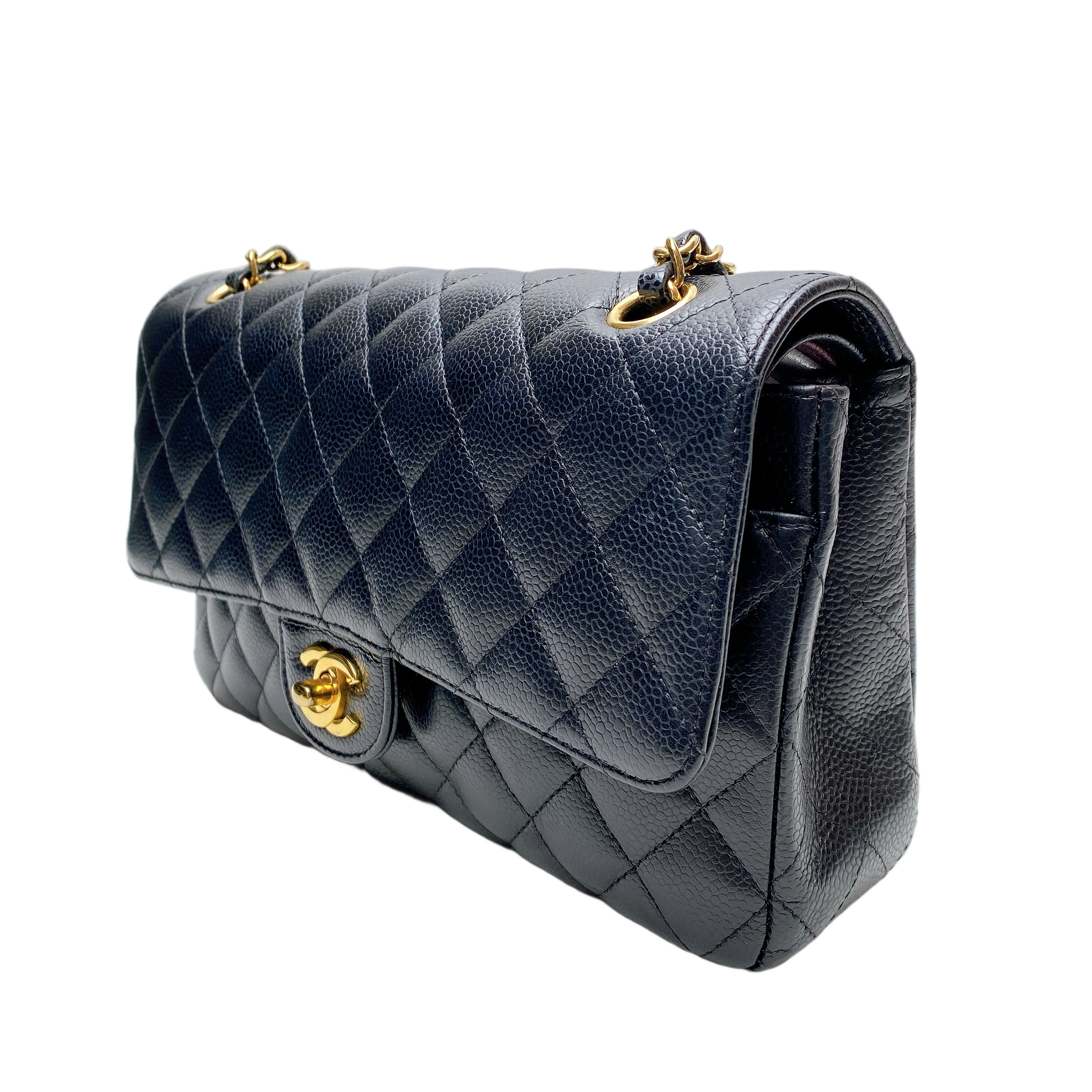 CHANEL CF MEDIUM CAVIAR IN GHW