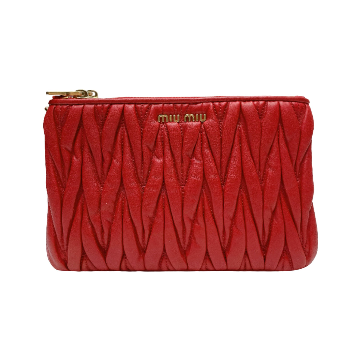 MIUMIU MATELASSÉ LEATHER SHOULDER BAG