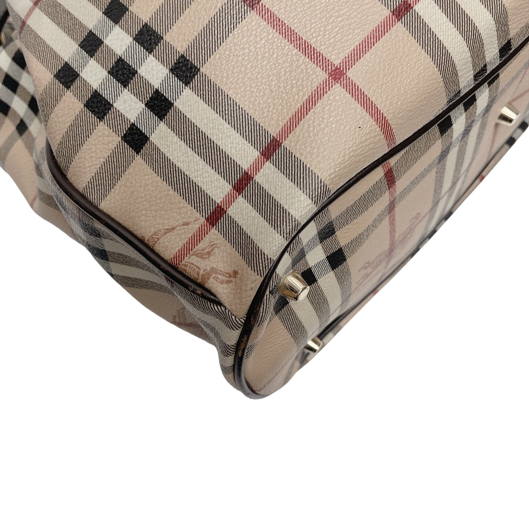 BURBERRY HAYMARKET CHECK MEDIUM WILENMORE HOBO TOTE