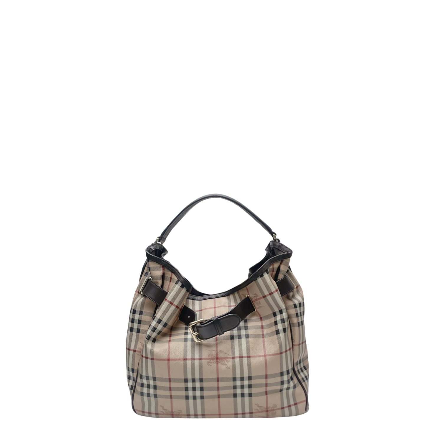 BURBERRY HAYMARKET CHECK MEDIUM WILENMORE HOBO TOTE