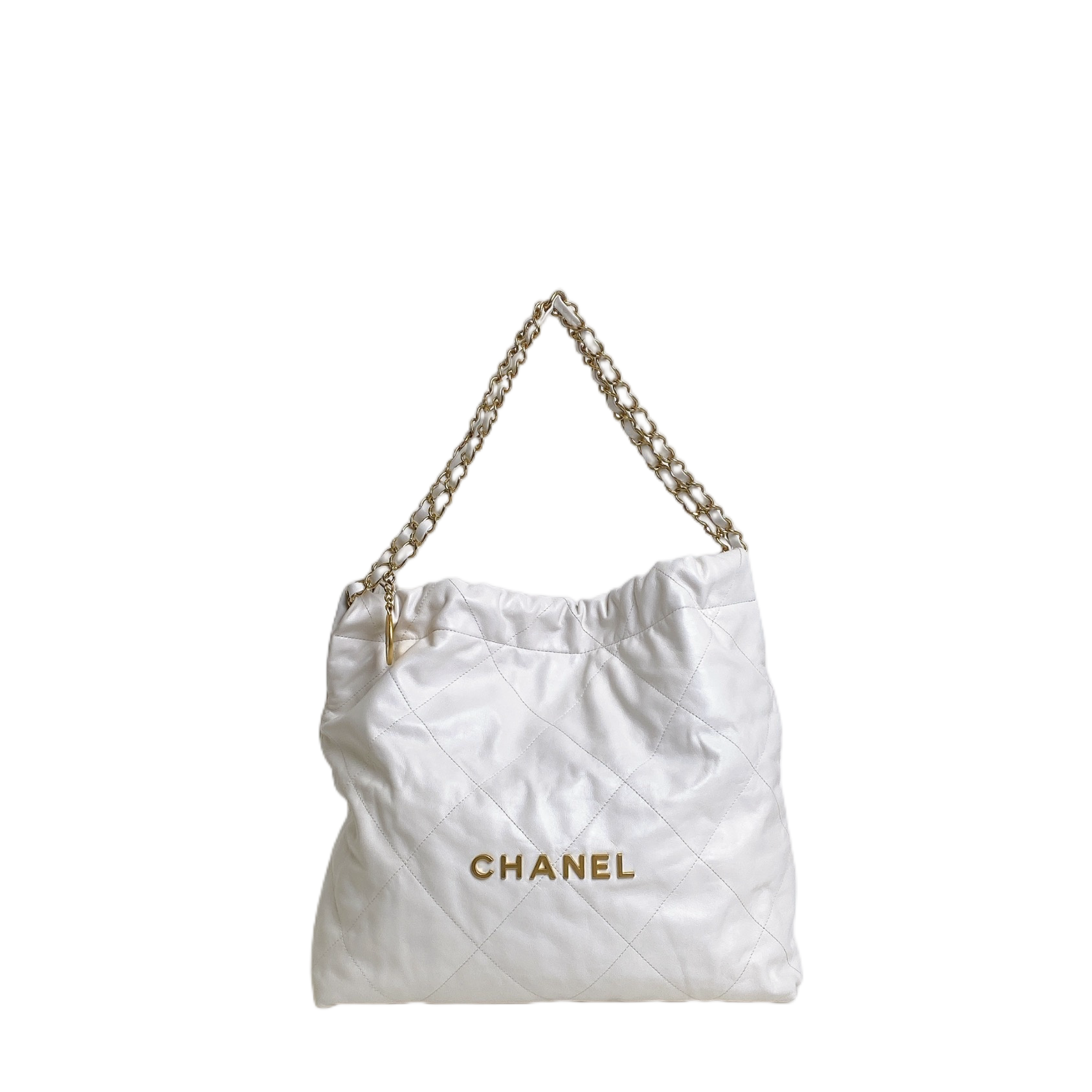 CHANEL 22 LARGE WHITE