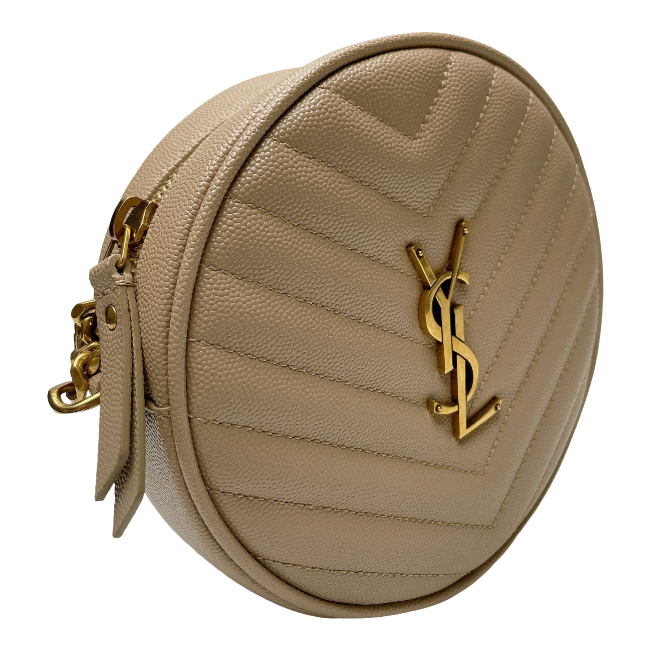 YSL ROUND VINYLE CAMERA BAG