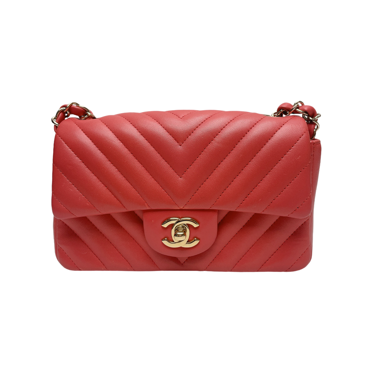 CHANEL CHEVRON RECTANGULAR FLAP
