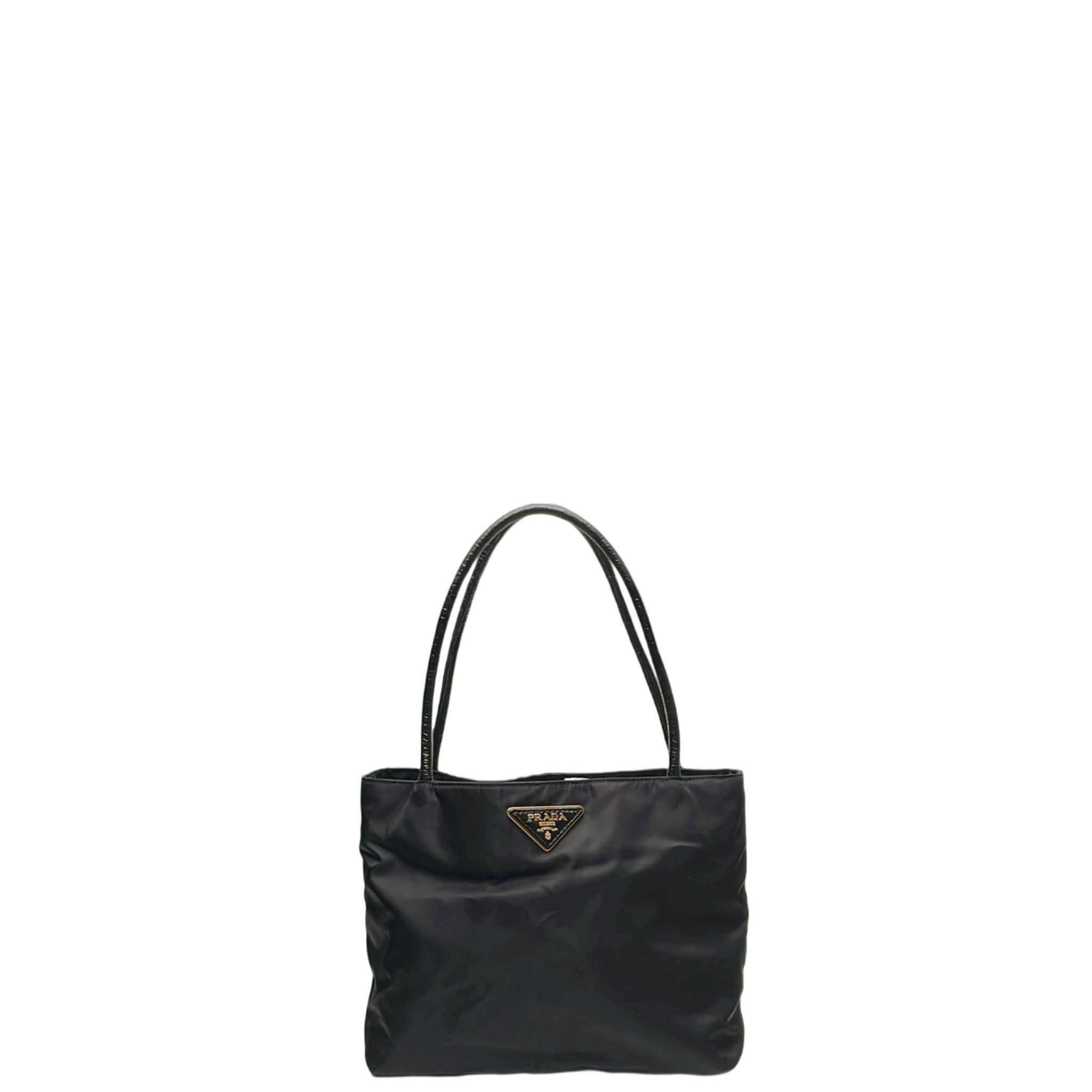 PRADA TRIANGLE LOGO TOTE