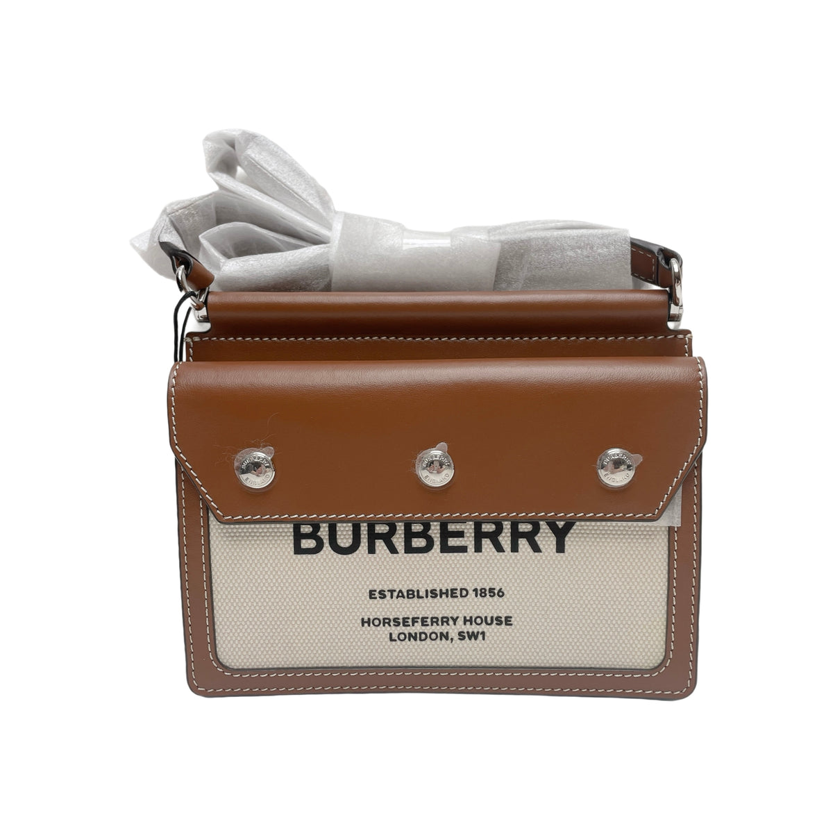 BURBERRY MINI HORSEFERRY PRINT TITILE BAG