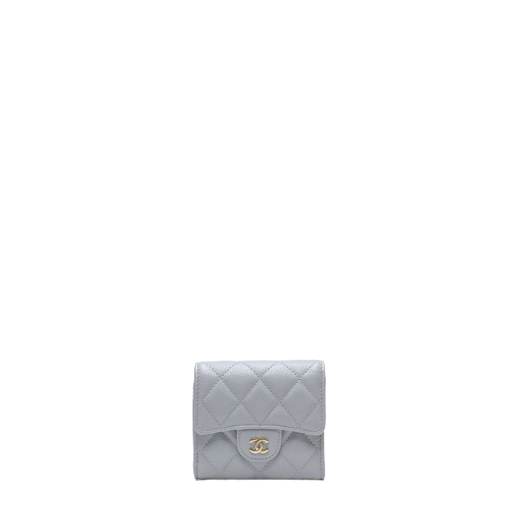 CHANEL SHORT WALLET IN GREY