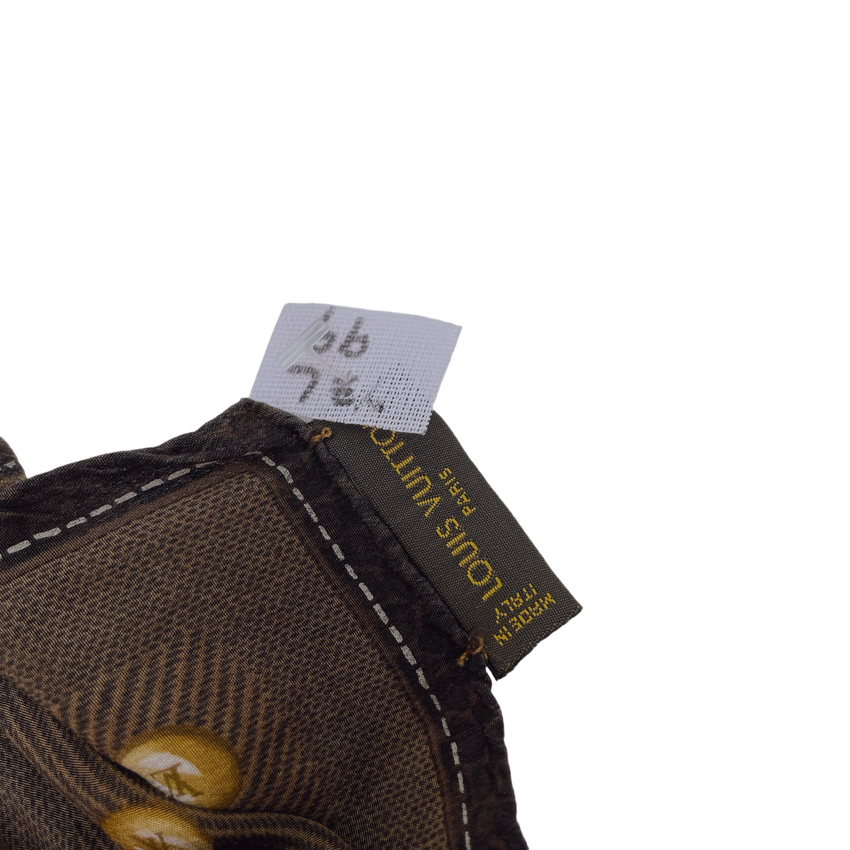 LV DENIM TRUNK PRINT SQUARE SCARF