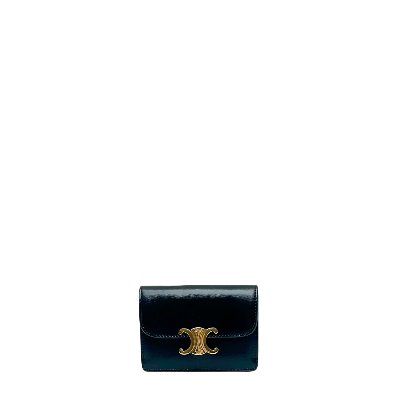CELINE CARD HODER WITH FLAP TRIOMPHE