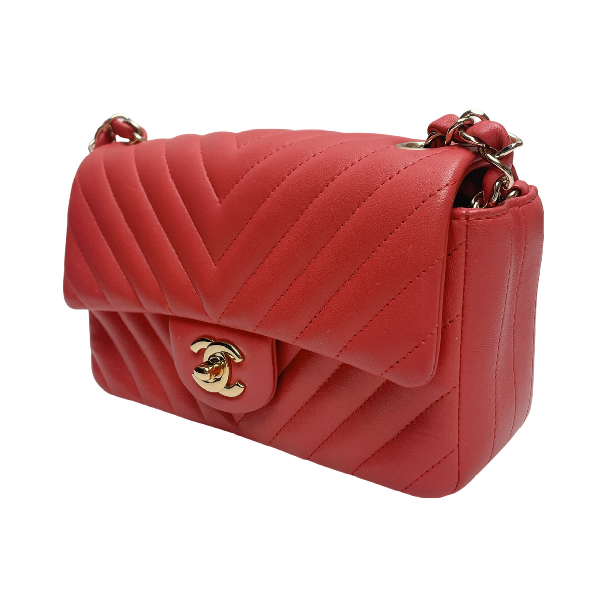CHANEL CHEVRON RECTANGULAR FLAP