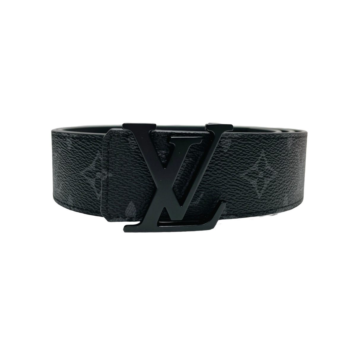 LV INITIALES 40MM MATTE BLACK BELT