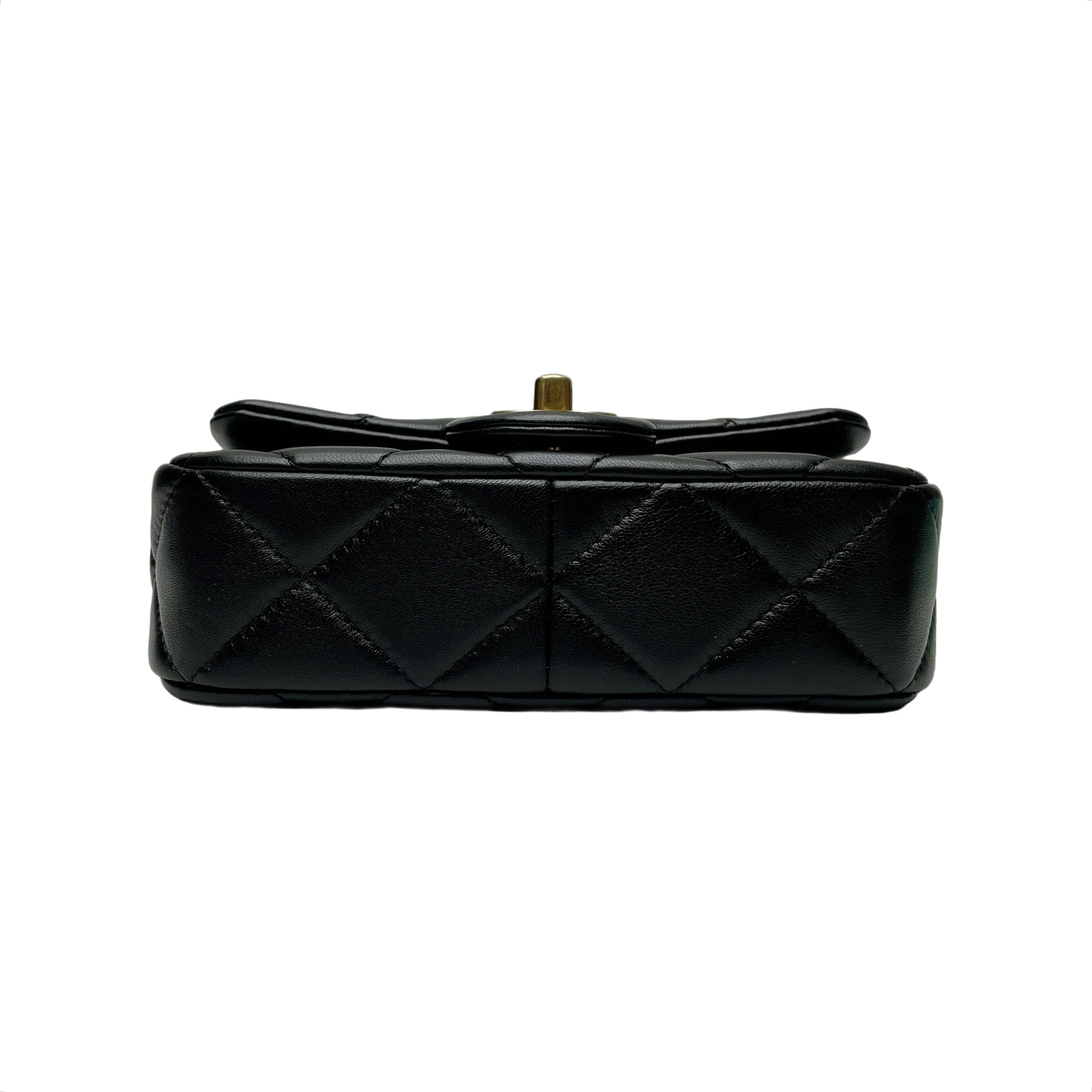 CHANEL FLAP MINI SQUARE DOUBLE PEARL CRUSH