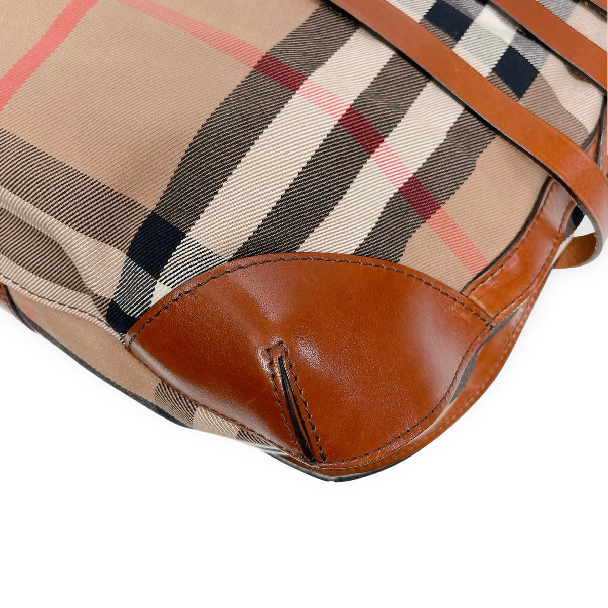 BURBERRY HOUSE CHECK BRIDLE DUTTON HOBO BAG