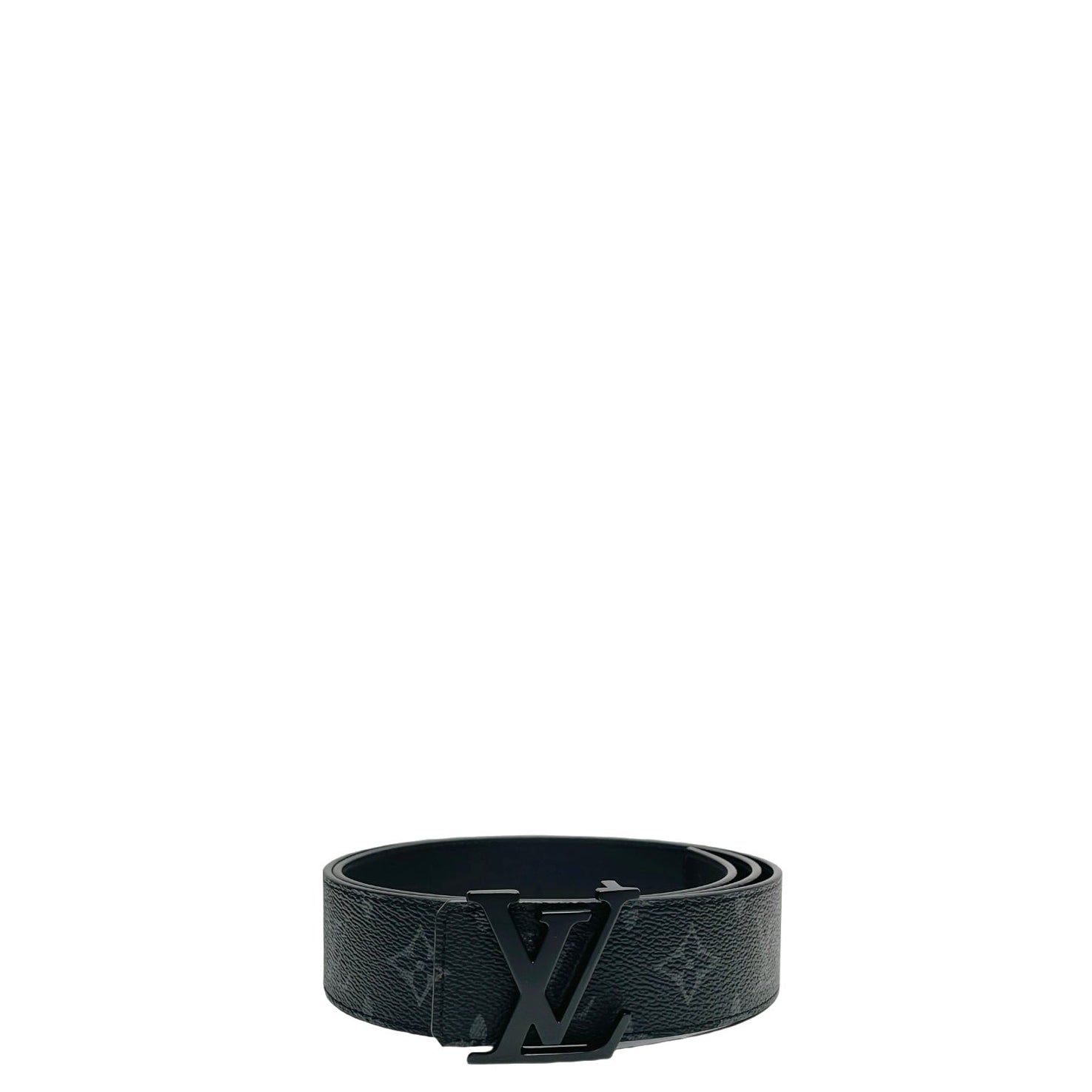 LV INITIALES 40MM MATTE BLACK BELT