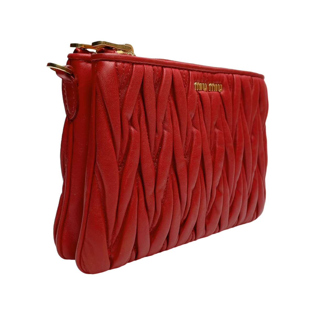MIUMIU MATELASSÉ LEATHER SHOULDER BAG