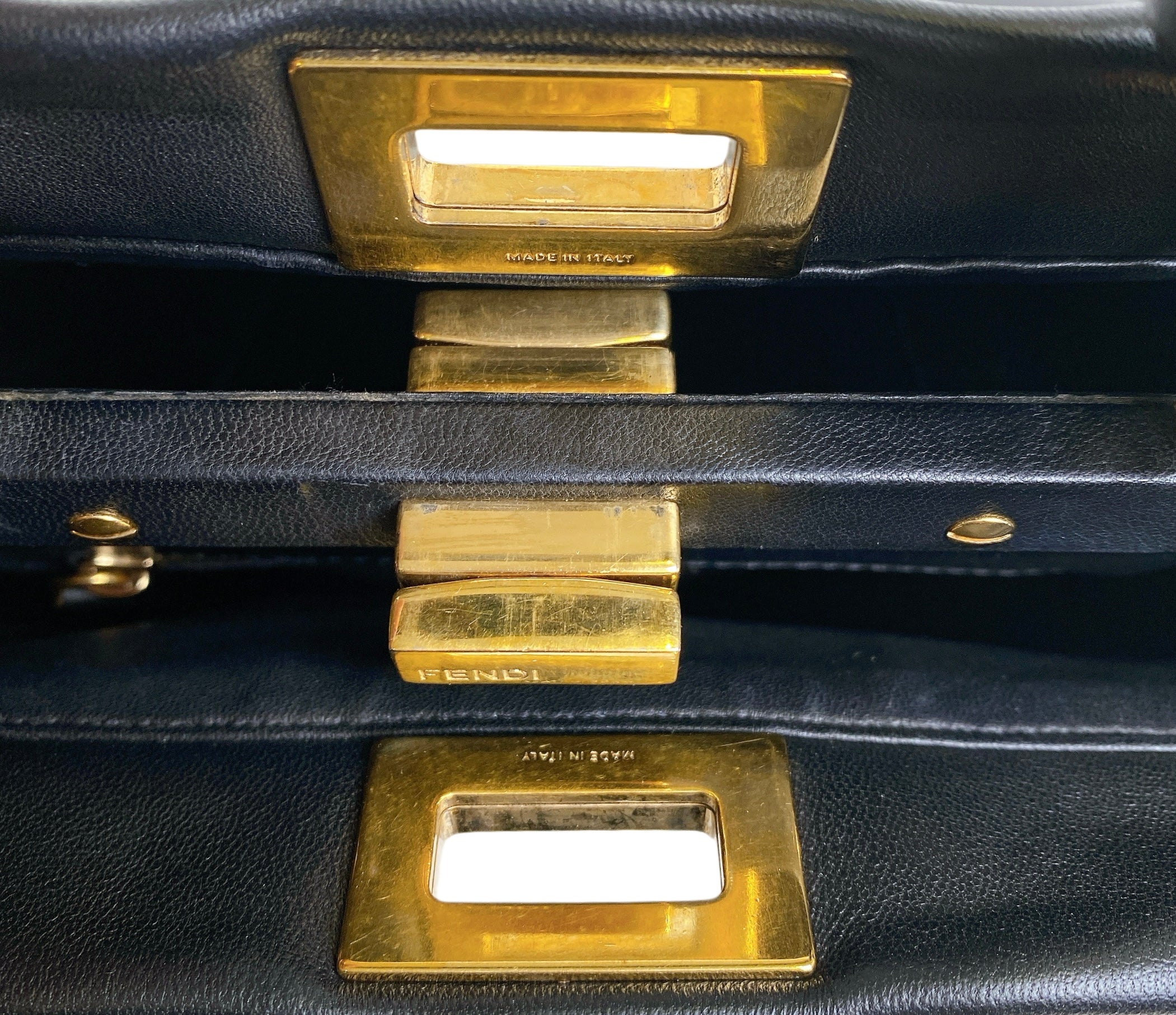 FENDI PEEKABOO MINI IN BLACK