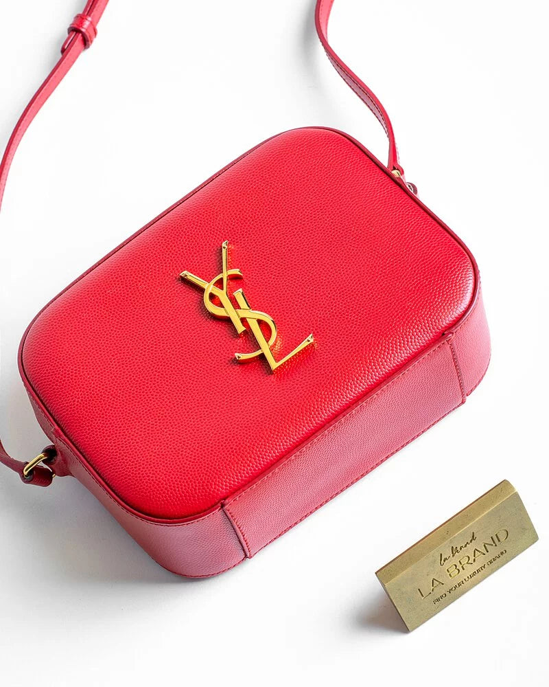 YSL Classic Monogram Red Camera Bag