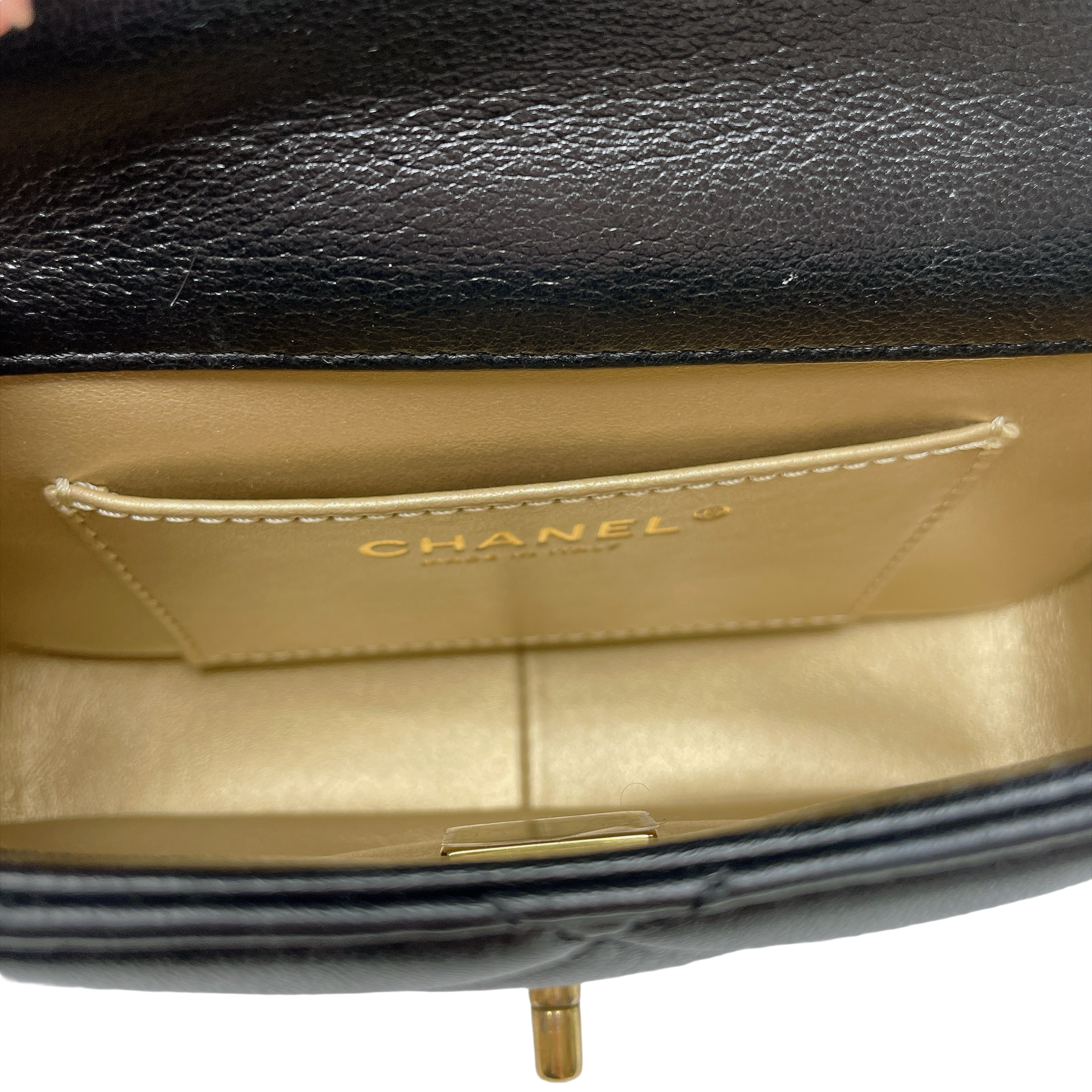 CHANEL FLAP MINI SQUARE DOUBLE PEARL CRUSH