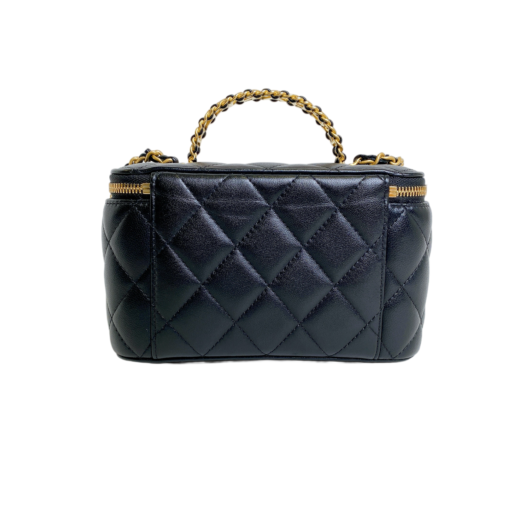 CHANEL VANITY WITH CHAIN TOP HANDLE