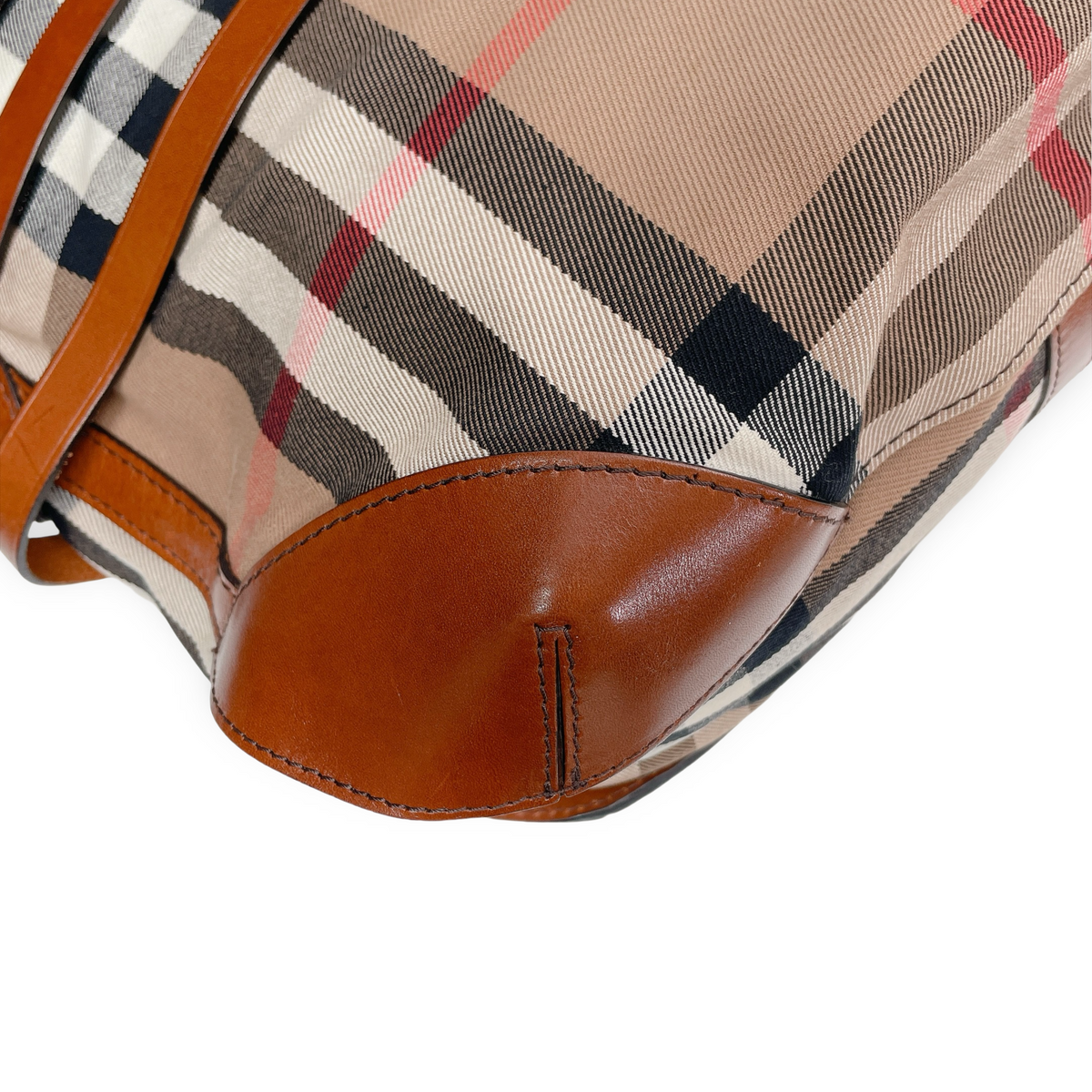 BURBERRY HOUSE CHECK BRIDLE DUTTON HOBO BAG