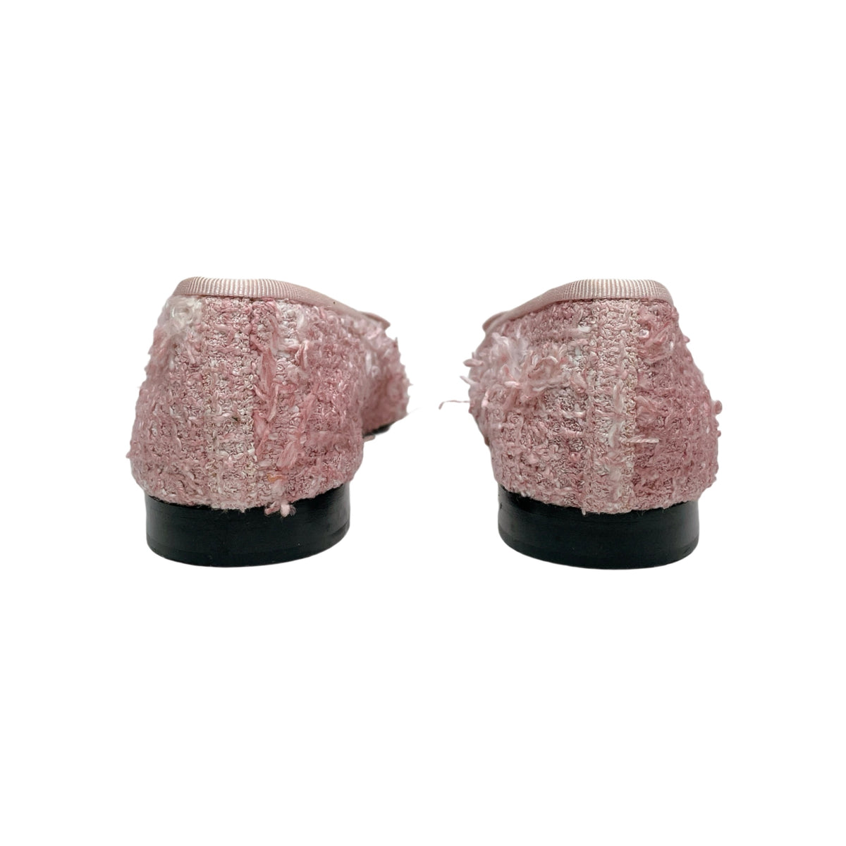 CHANEL TWEED CAP-TOE BALLET FLATS