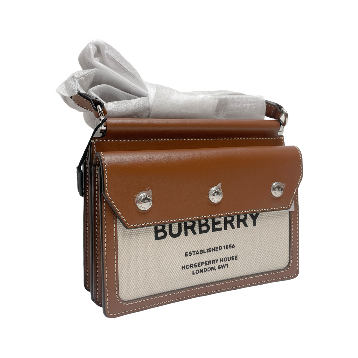 BURBERRY MINI HORSEFERRY PRINT TITILE BAG
