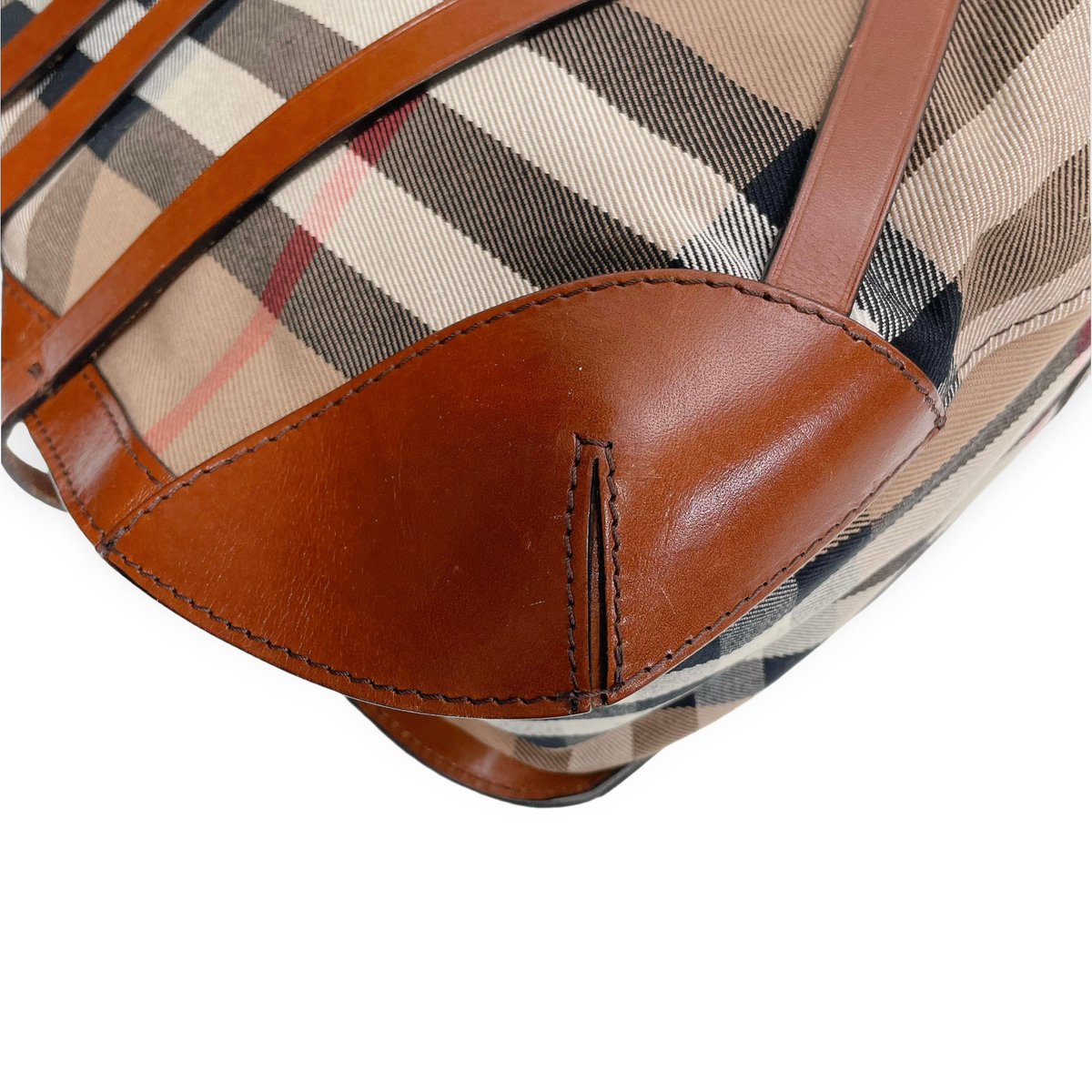 BURBERRY HOUSE CHECK BRIDLE DUTTON HOBO BAG
