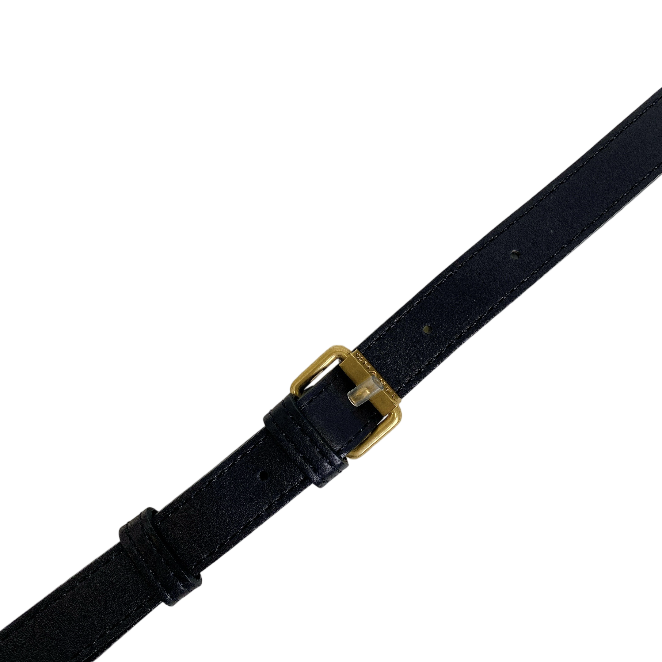 CHANEL CC BLACK SADDLE TYPE MESSENGER