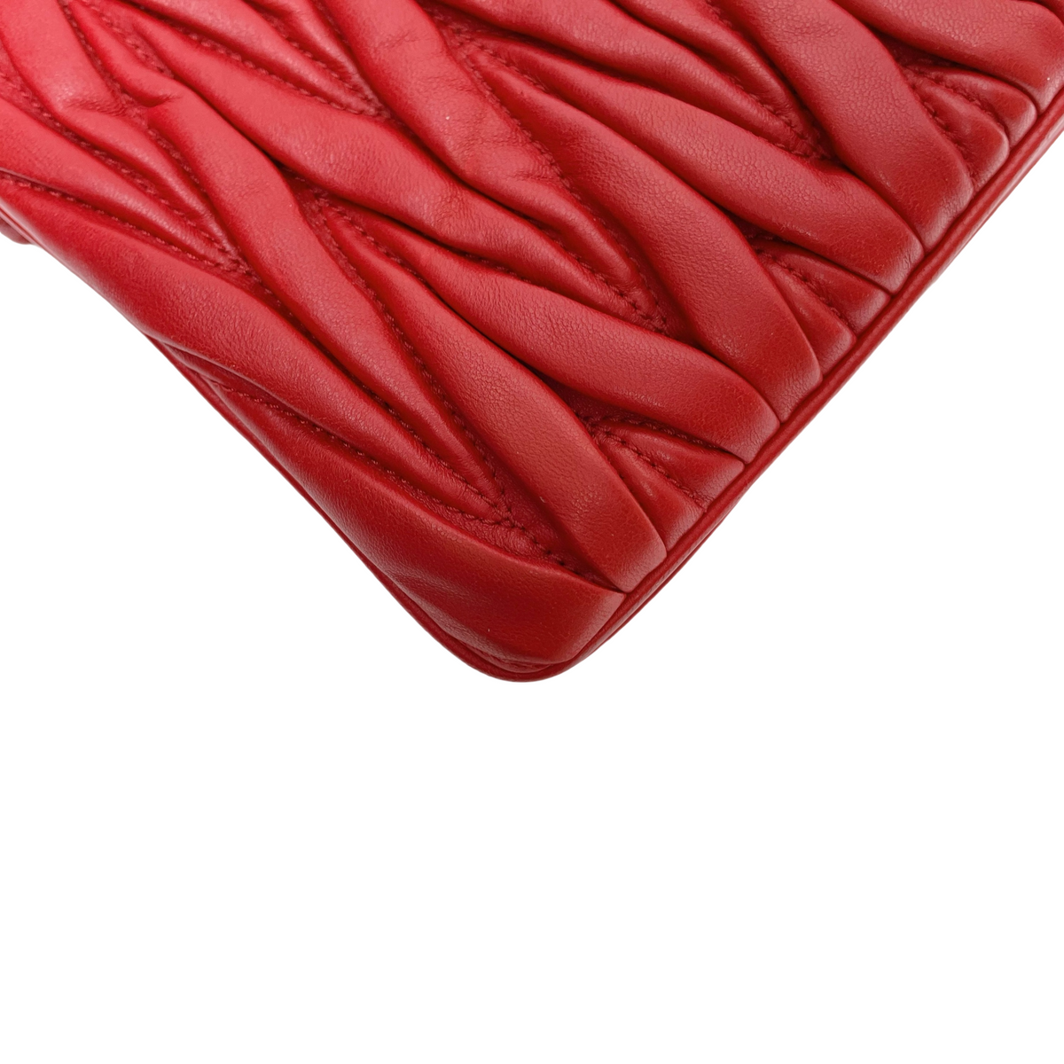 MIUMIU MATELASSÉ LEATHER SHOULDER BAG