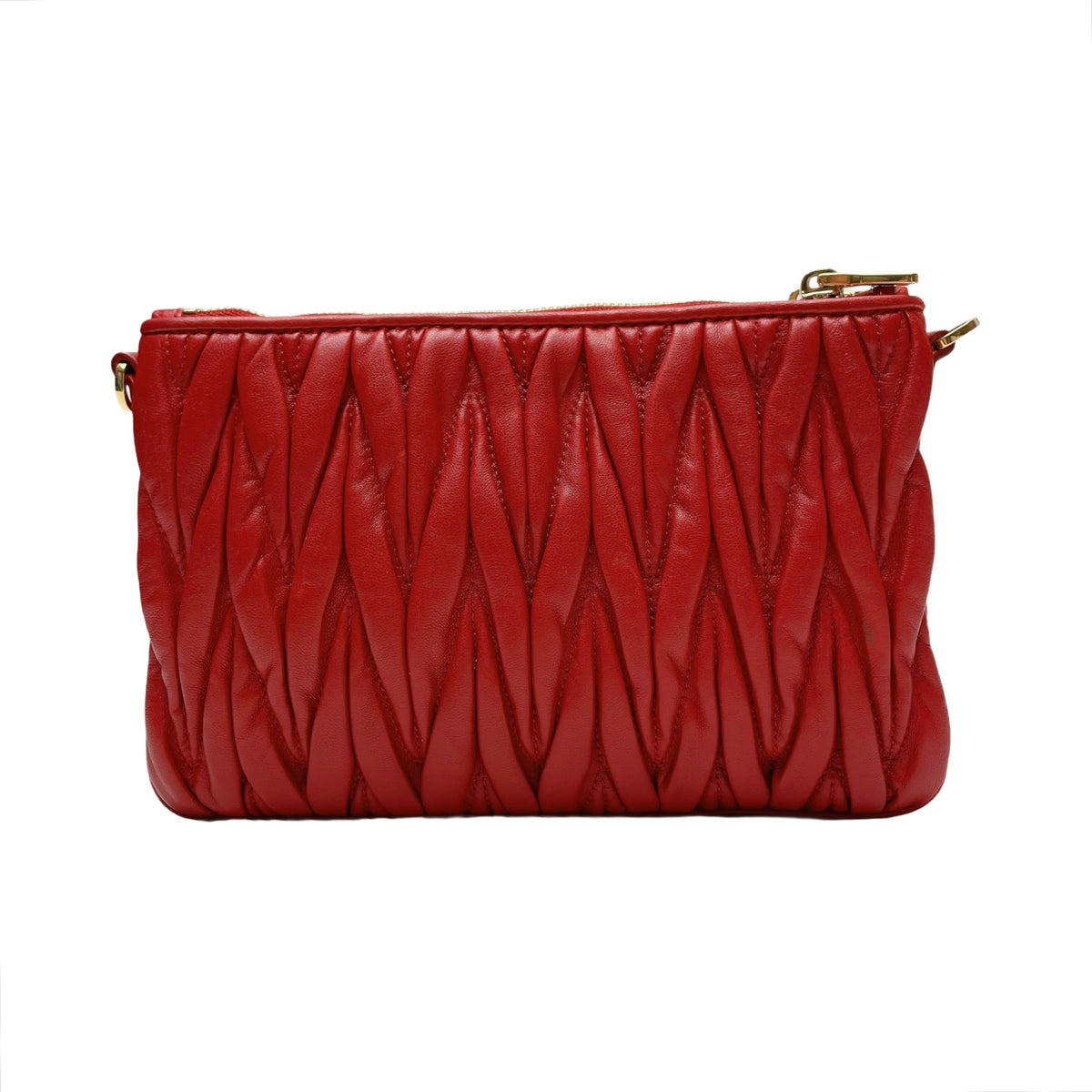 MIUMIU MATELASSÉ LEATHER SHOULDER BAG