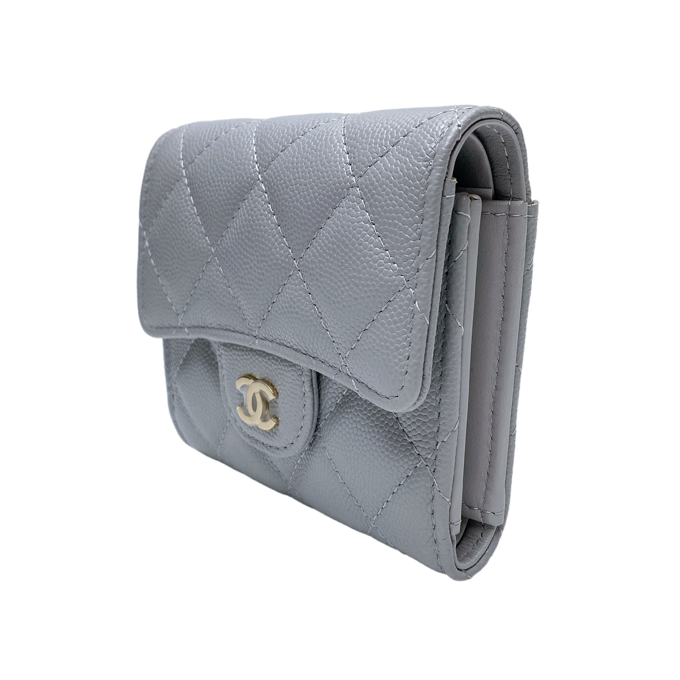 CHANEL SHORT WALLET IN GREY