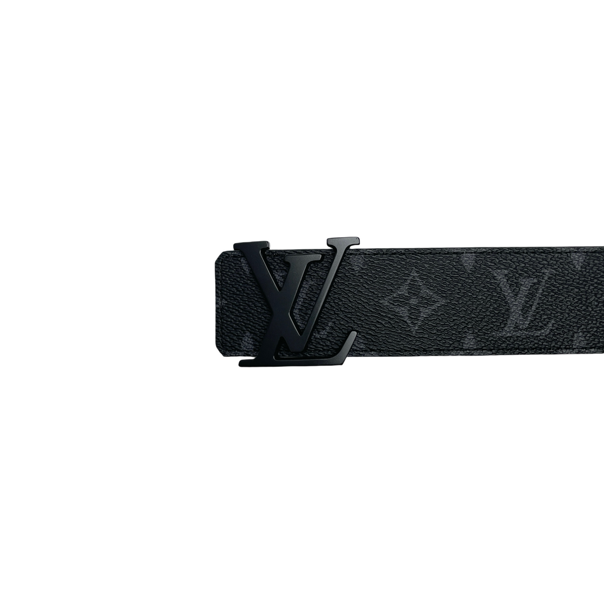 LV INITIALES 40MM MATTE BLACK BELT