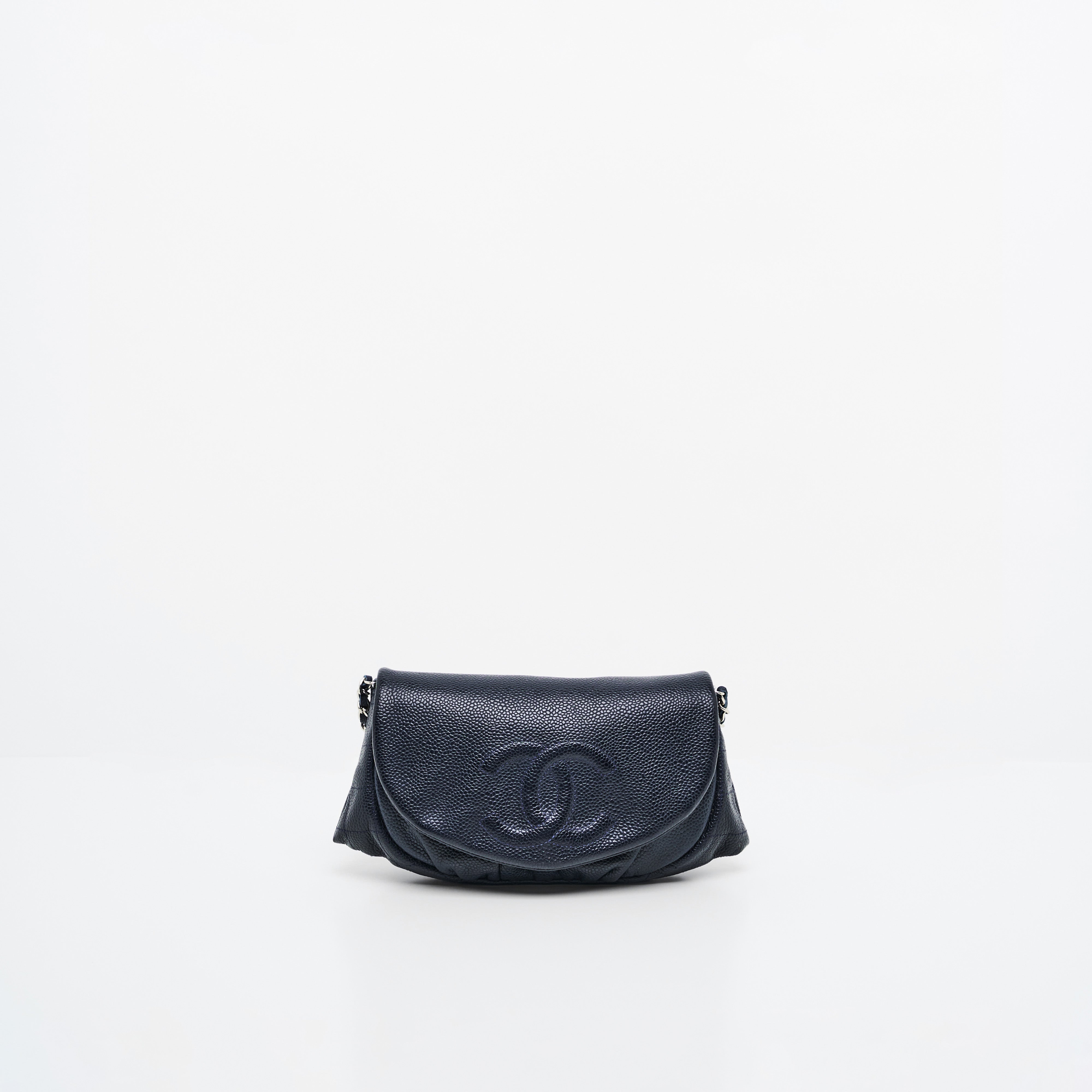 Chanel Half-Moon WOC Clutch Bag in Blue