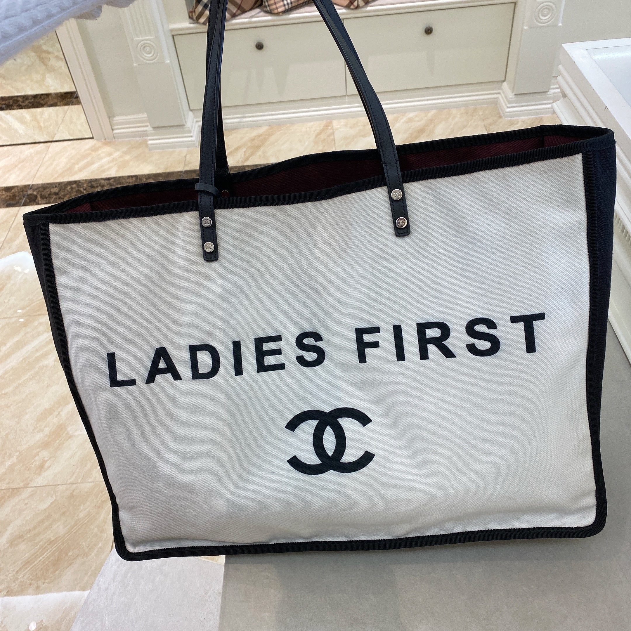 Chanel Lady First Canvas Tote