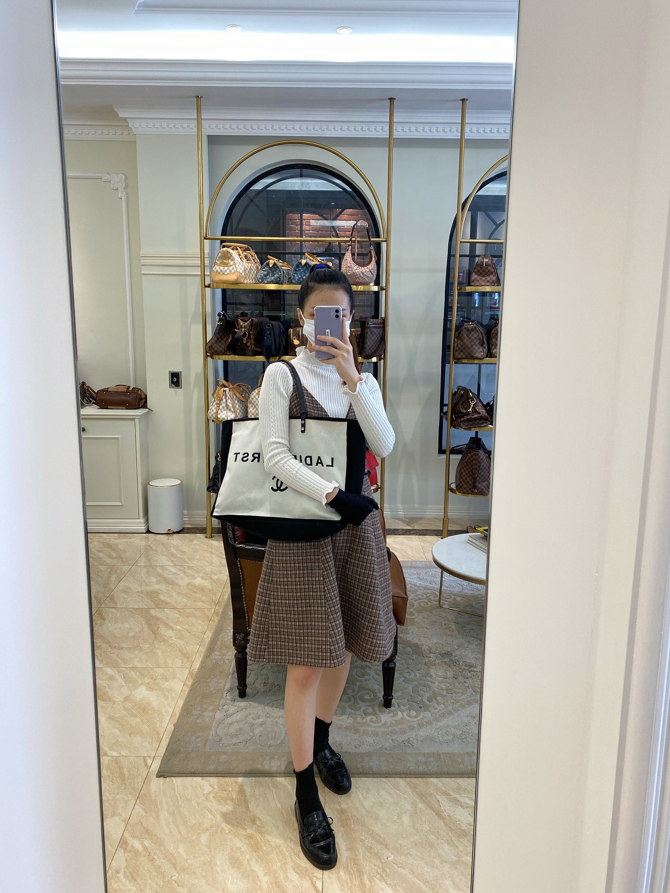 Chanel Lady First Canvas Tote