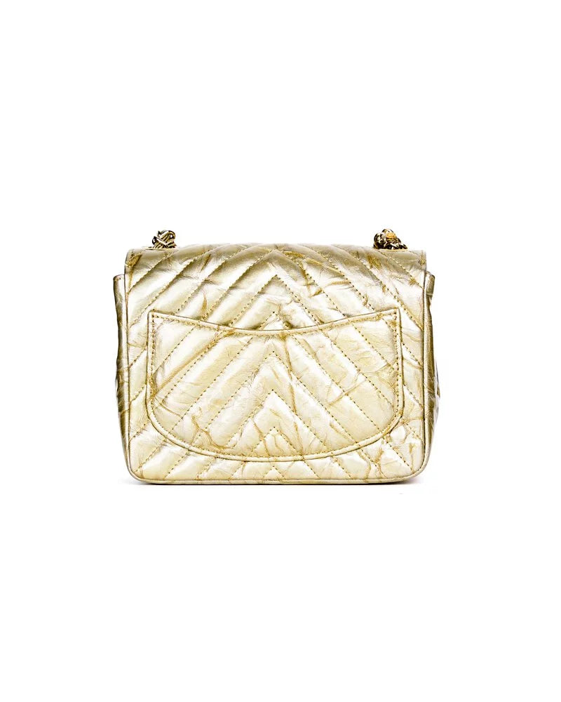 Chanel gold outlet metallic bag