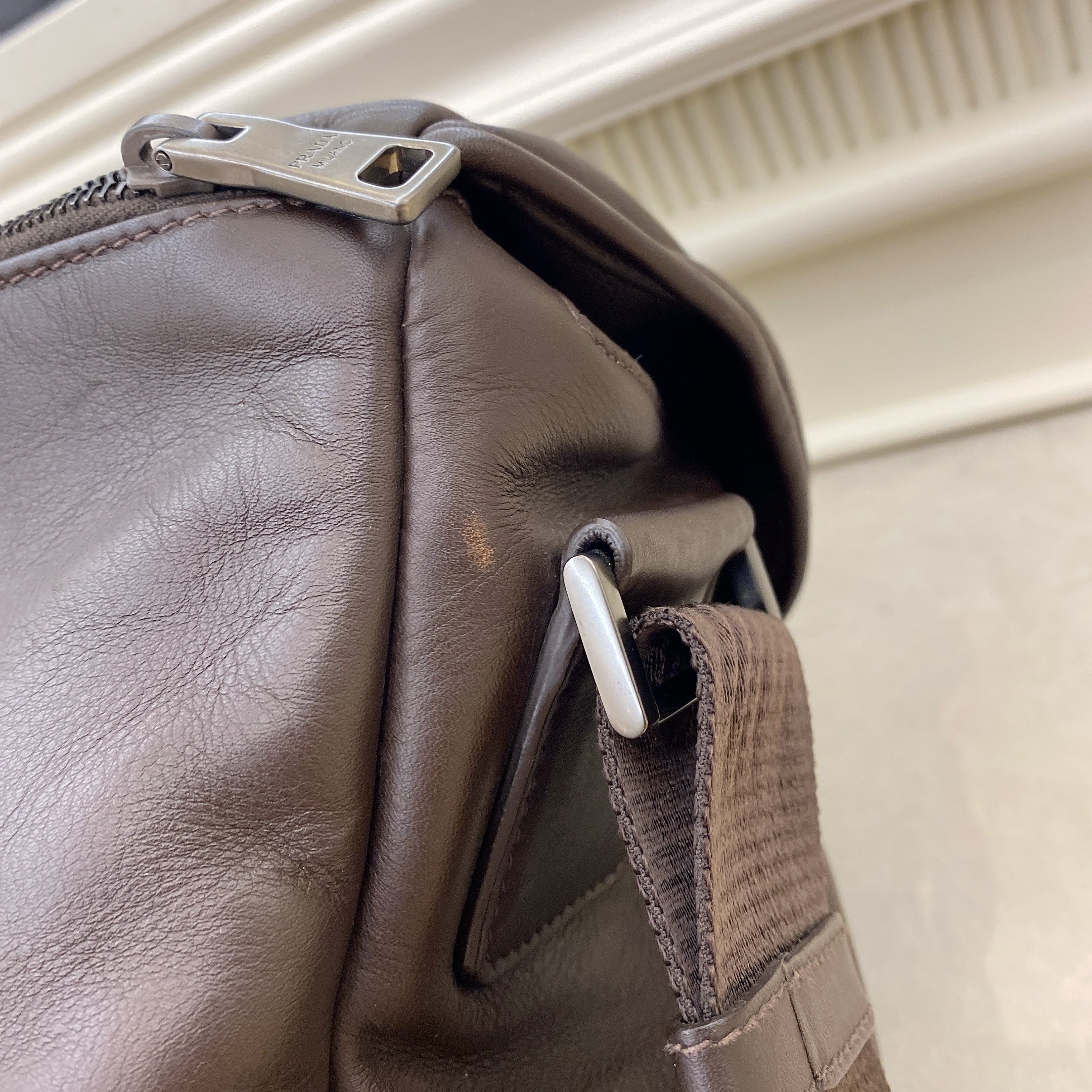 Prada Calfskin Messenger Bag