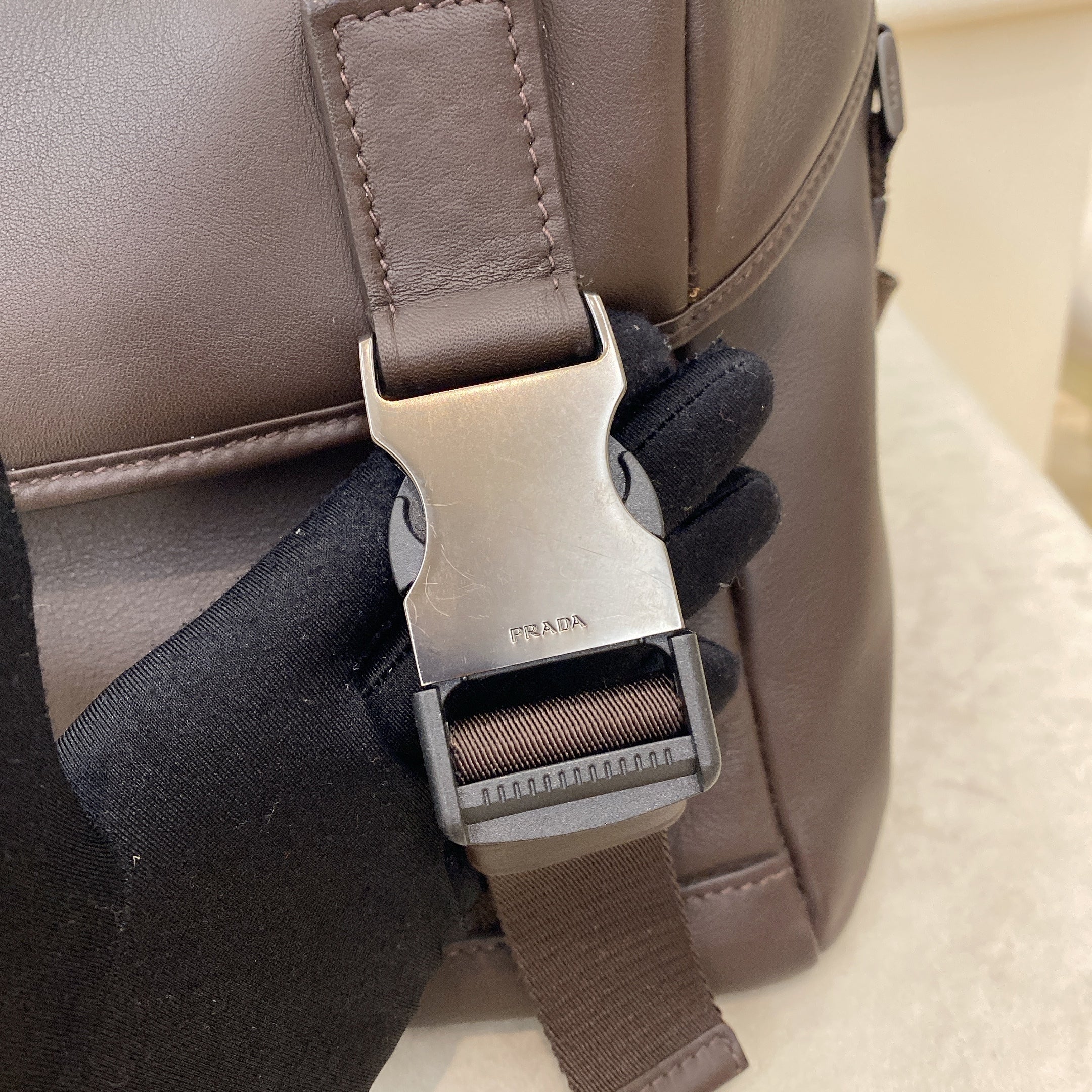 Prada Calfskin Messenger Bag