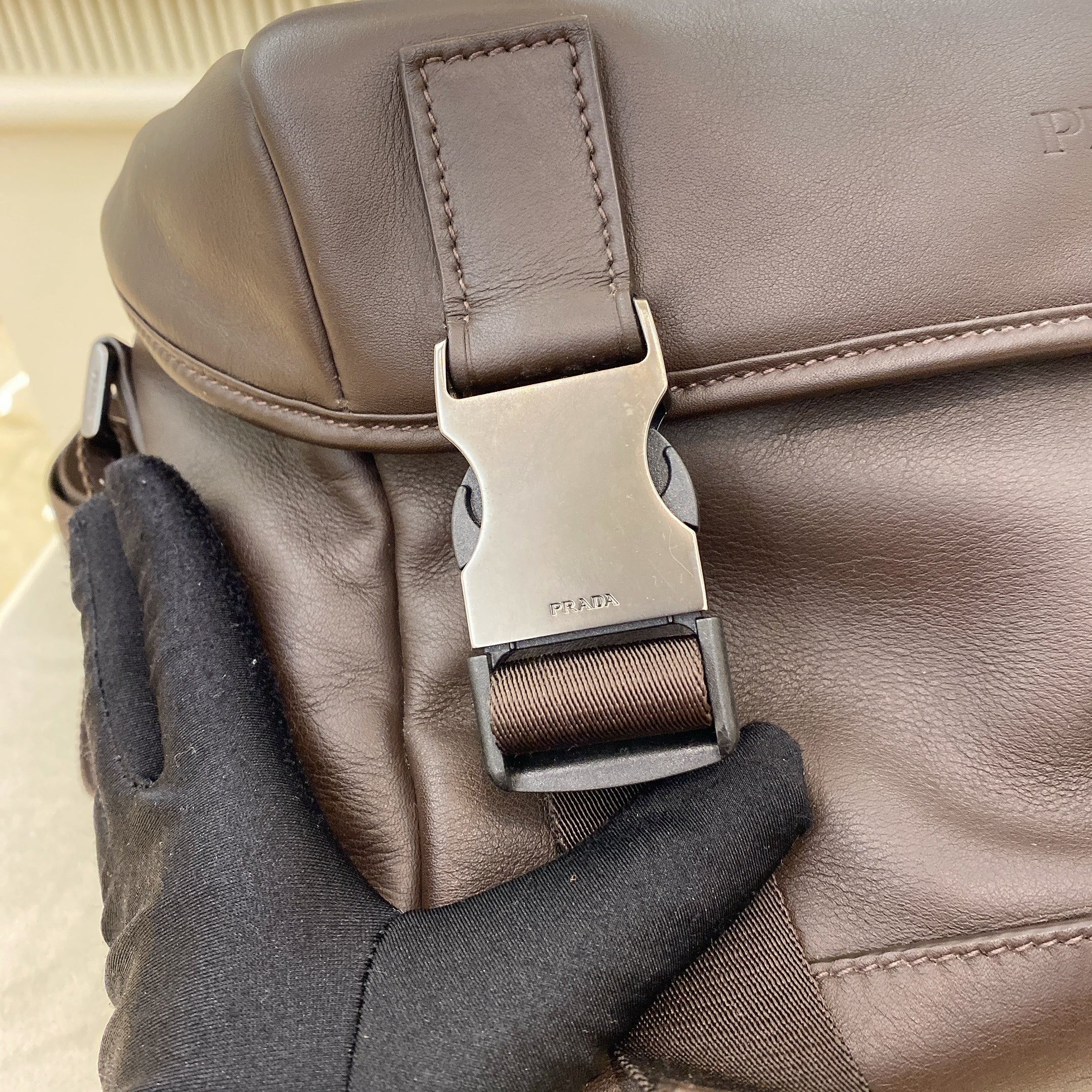 Prada Calfskin Messenger Bag