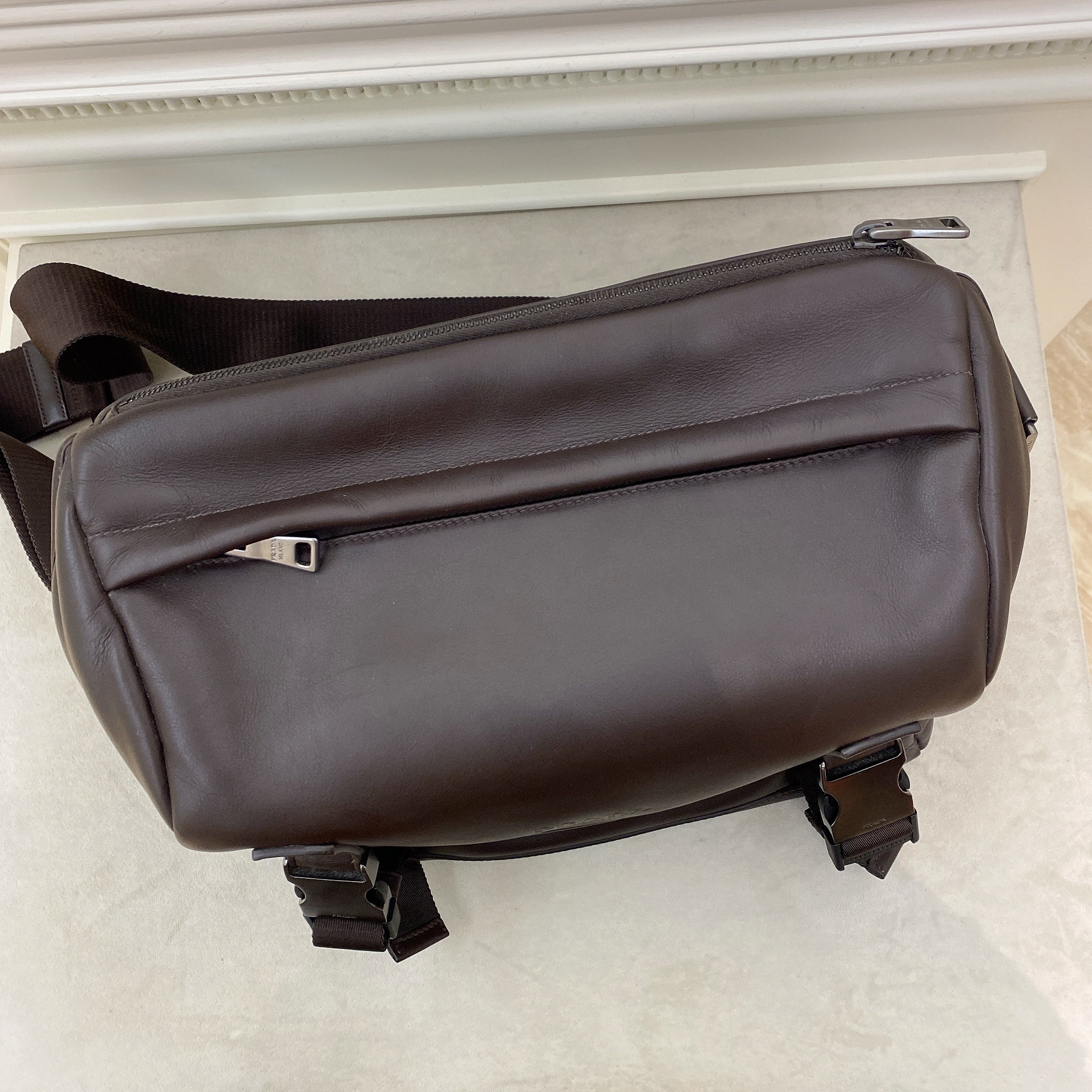 Prada Calfskin Messenger Bag