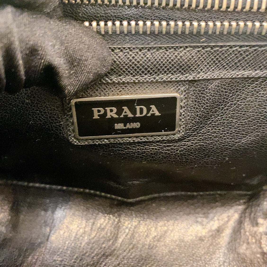 Prada Saffiano Blue Clutch