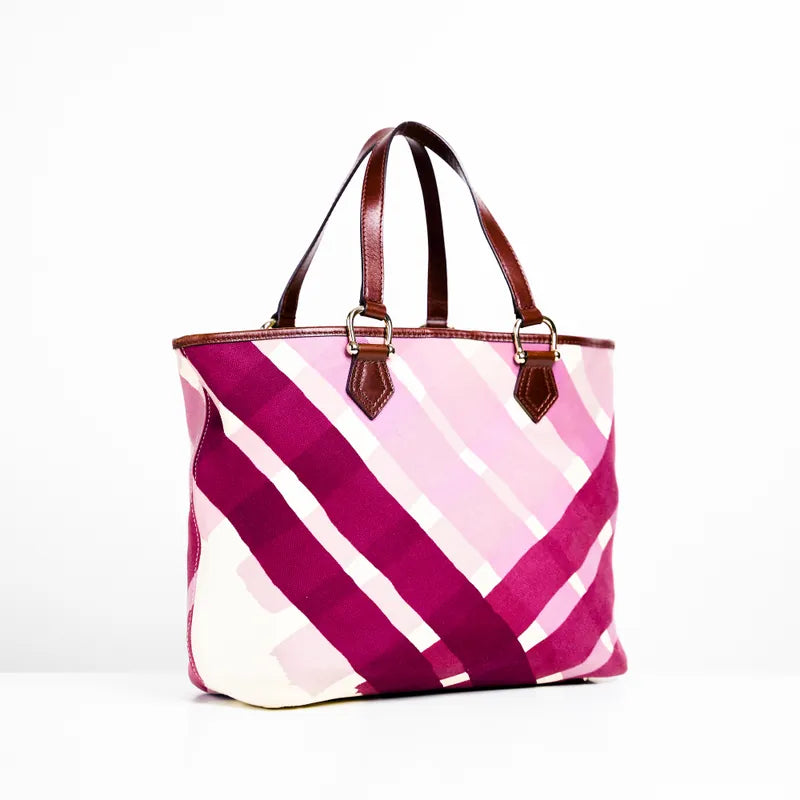 Burberry pink tote bag deals