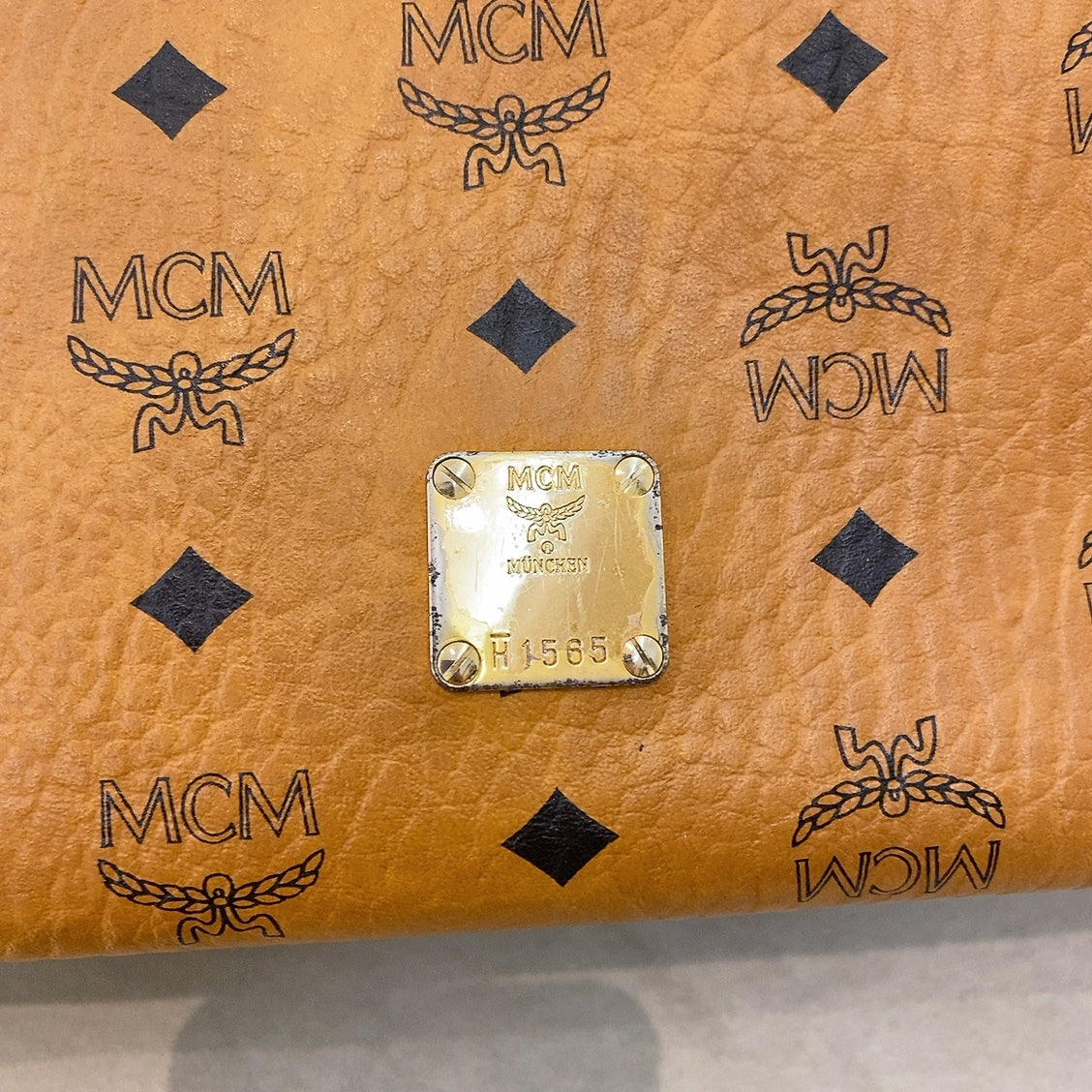 MCM Tote Bag Visetos with Double Zip