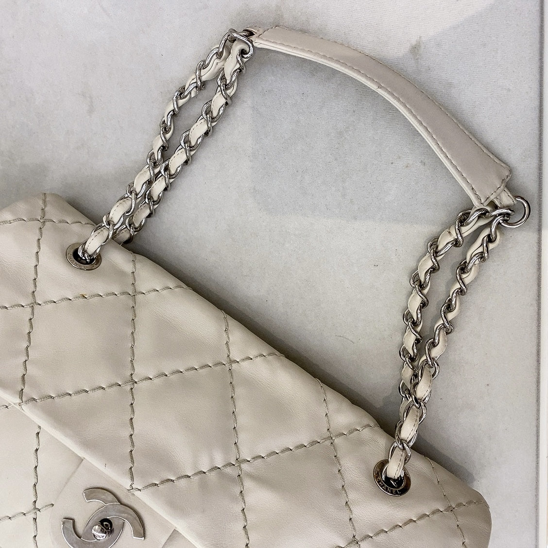 Chanel Quilted Expandable Ligne Flap Bag