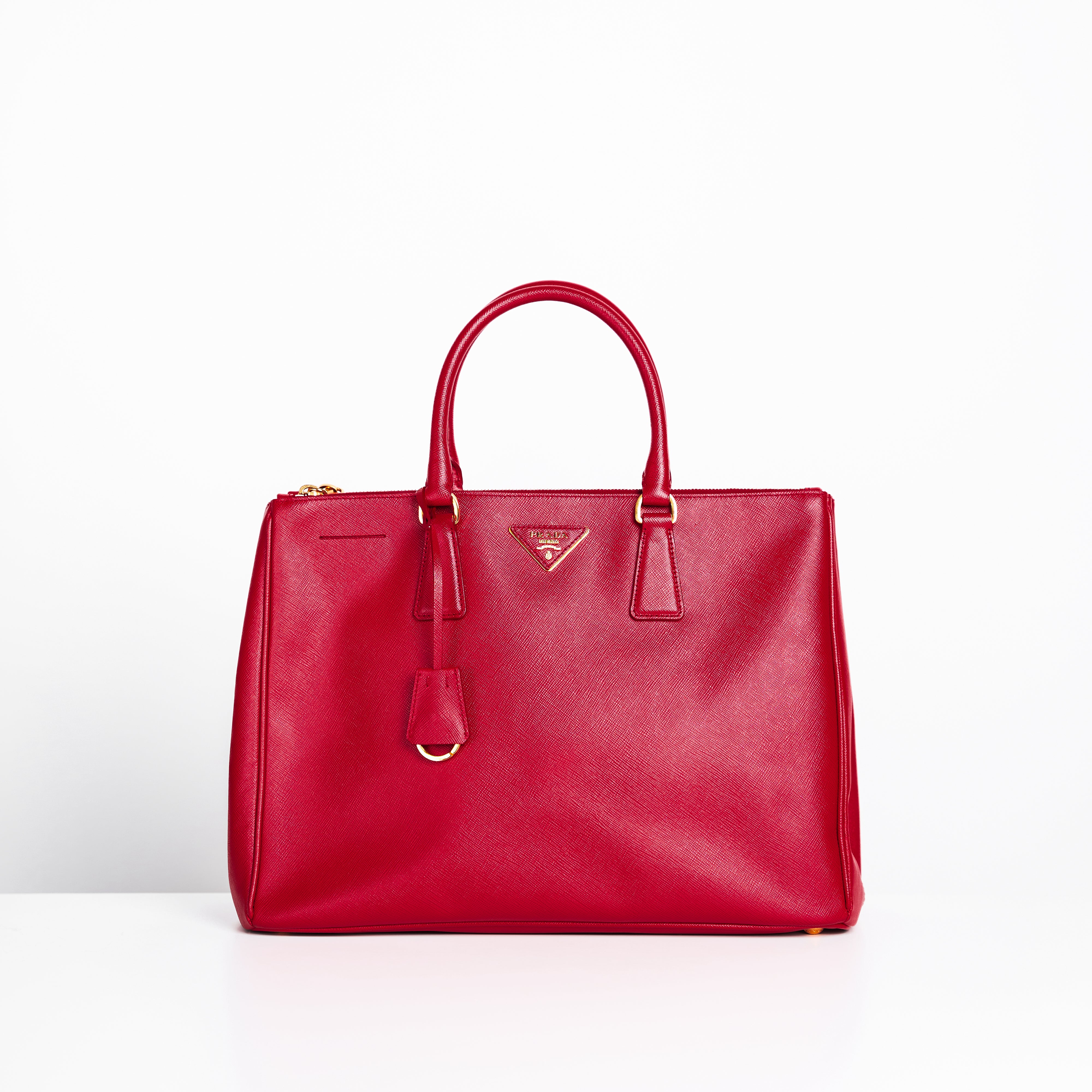 Prada Galleria Saffiano Bag In Red